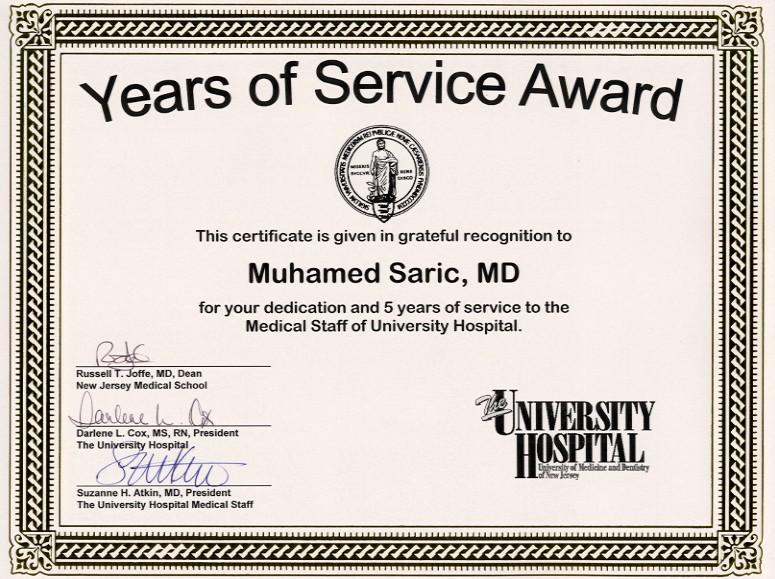 Years Of Service Award Certificate Templates