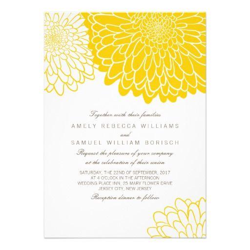 Yellow Flower Invitation Template
