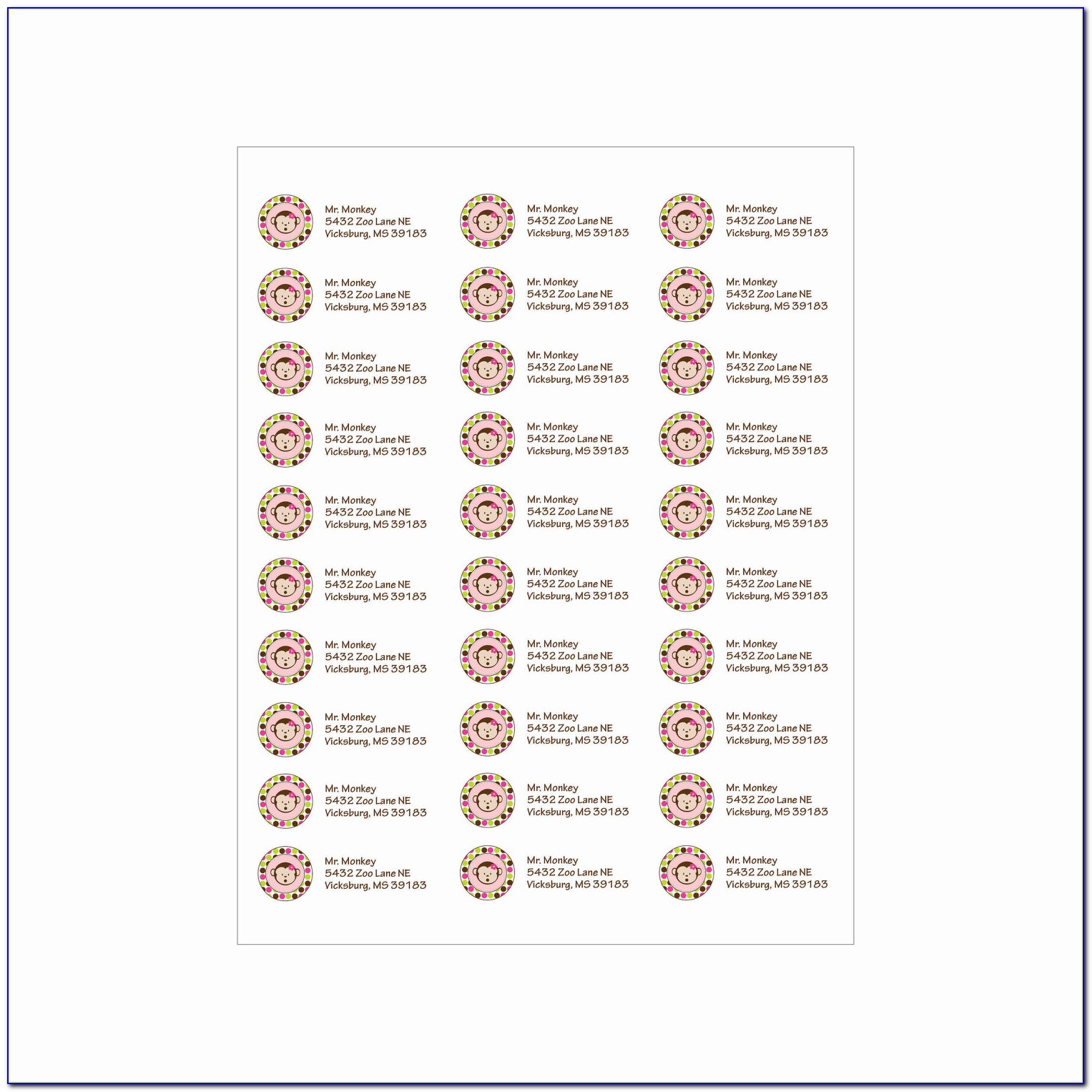 30 Labels Per Sheet Template For Mac