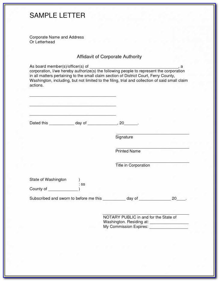 Affidavit Of Bona Fide Marriage Form