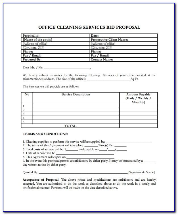 Bid Proposal Template For Lawn Care