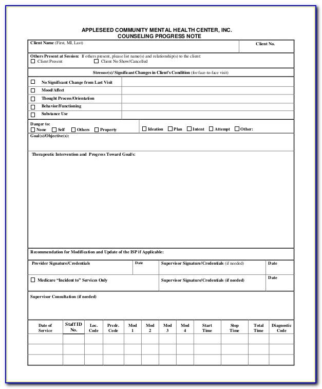 Clinical Progress Note Template