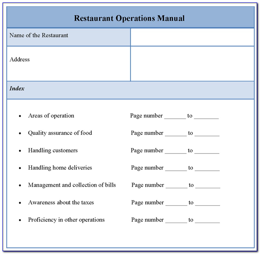 Example Operations Manual