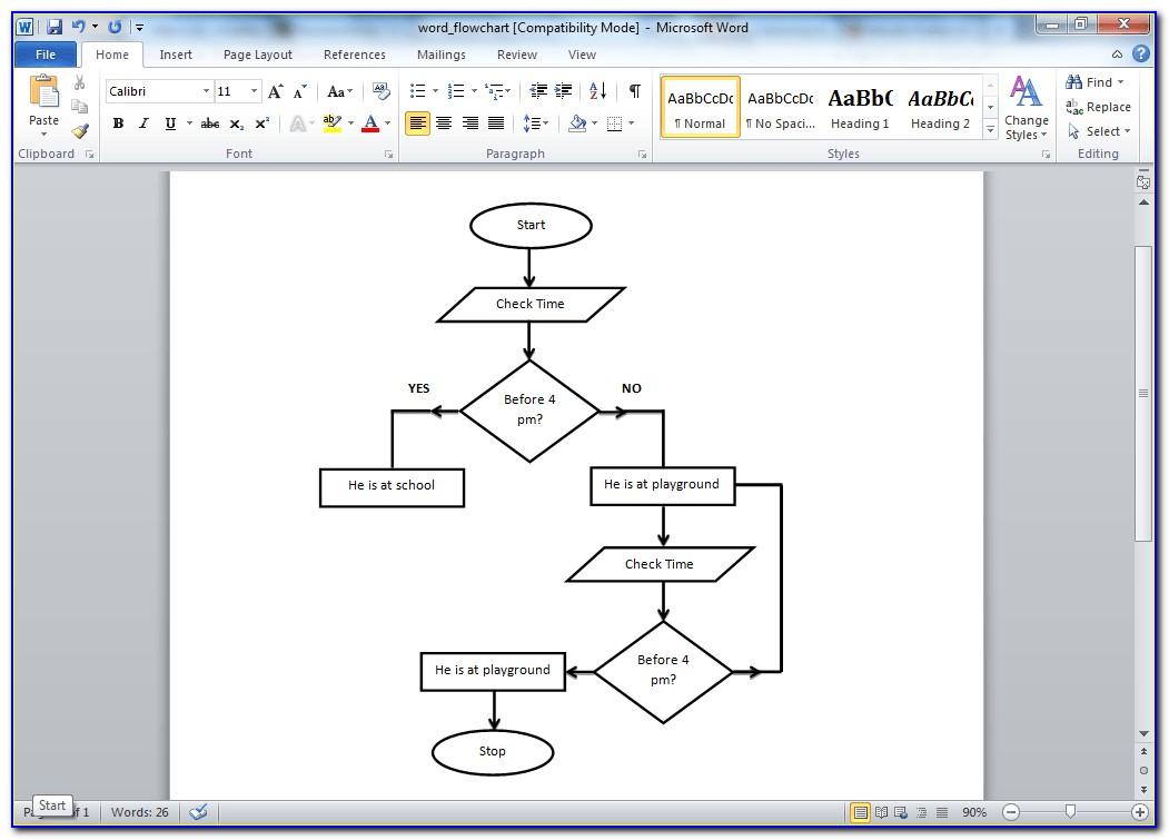 Flowchart Template For Microsoft Word
