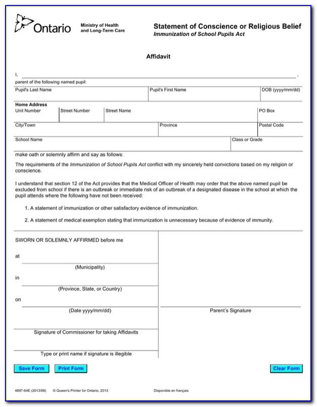 Form Affidavit Of Service
