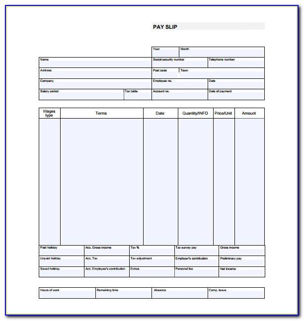 Free Printable Pay Stub Template With Calculator