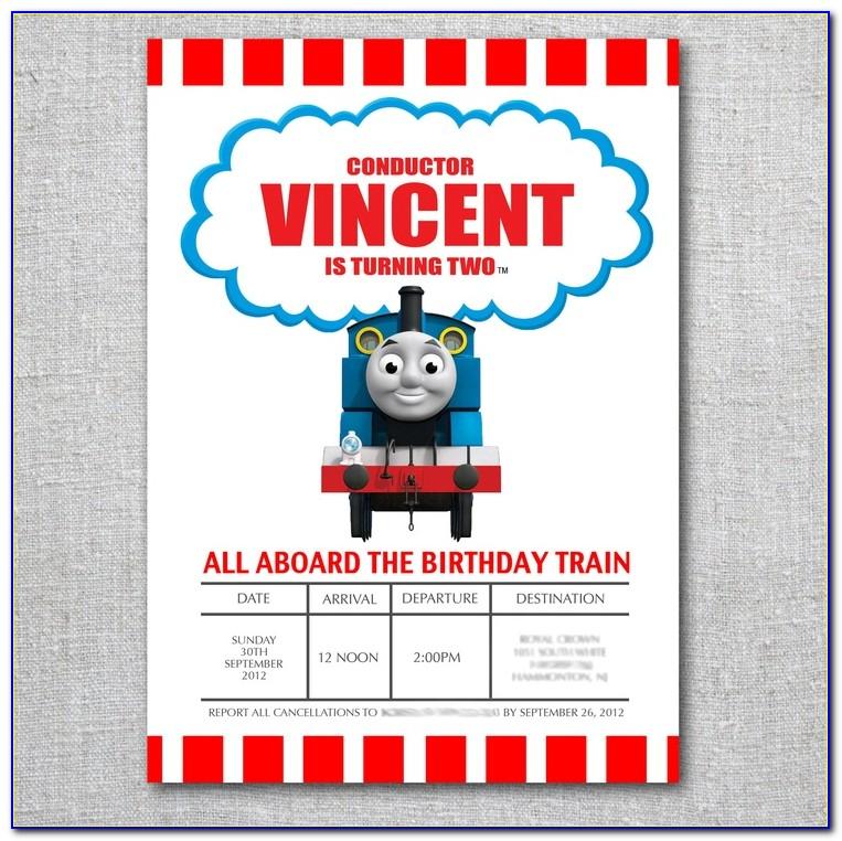 Free Printable Thomas The Train Birthday Invitations Template