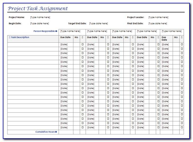 Free Task List Template Excel Spreadsheet