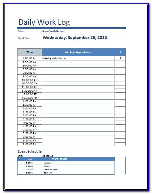 Free Task Schedule Template Excel
