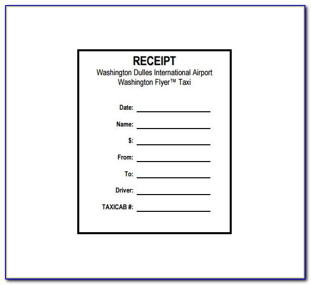 Indian Taxi Receipt Template