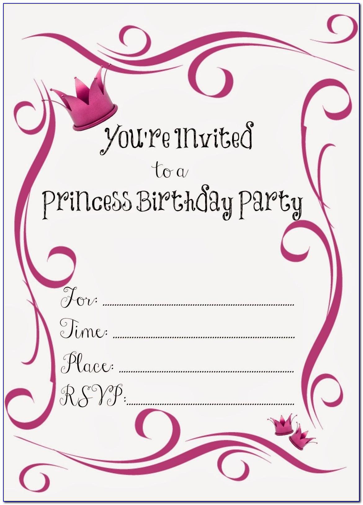 Invitation Templates For Birthday Party