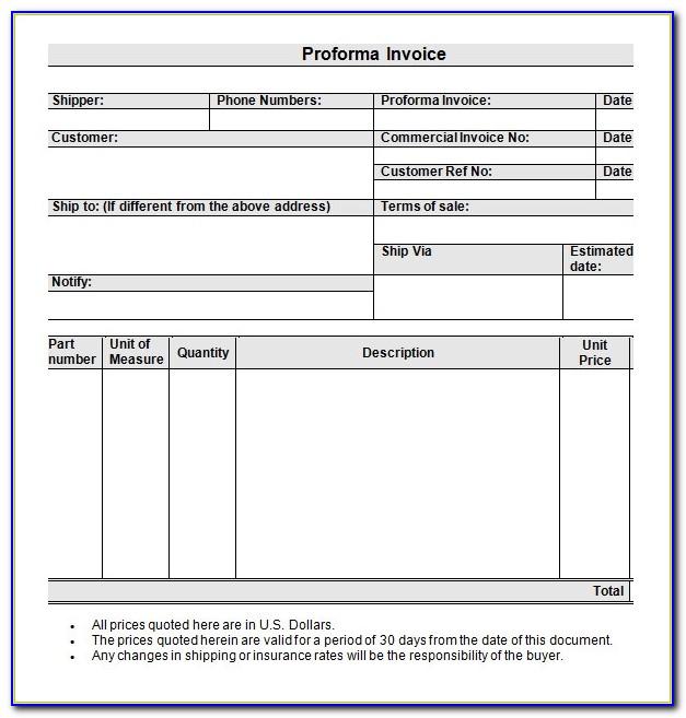 Invoice Template For Ms Word 2007
