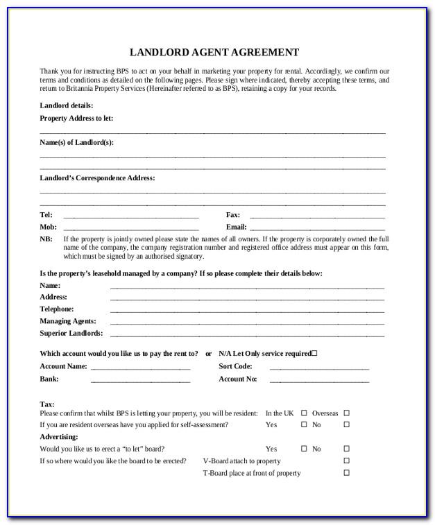 Landlord Tenant Agreement Form In Nigeria