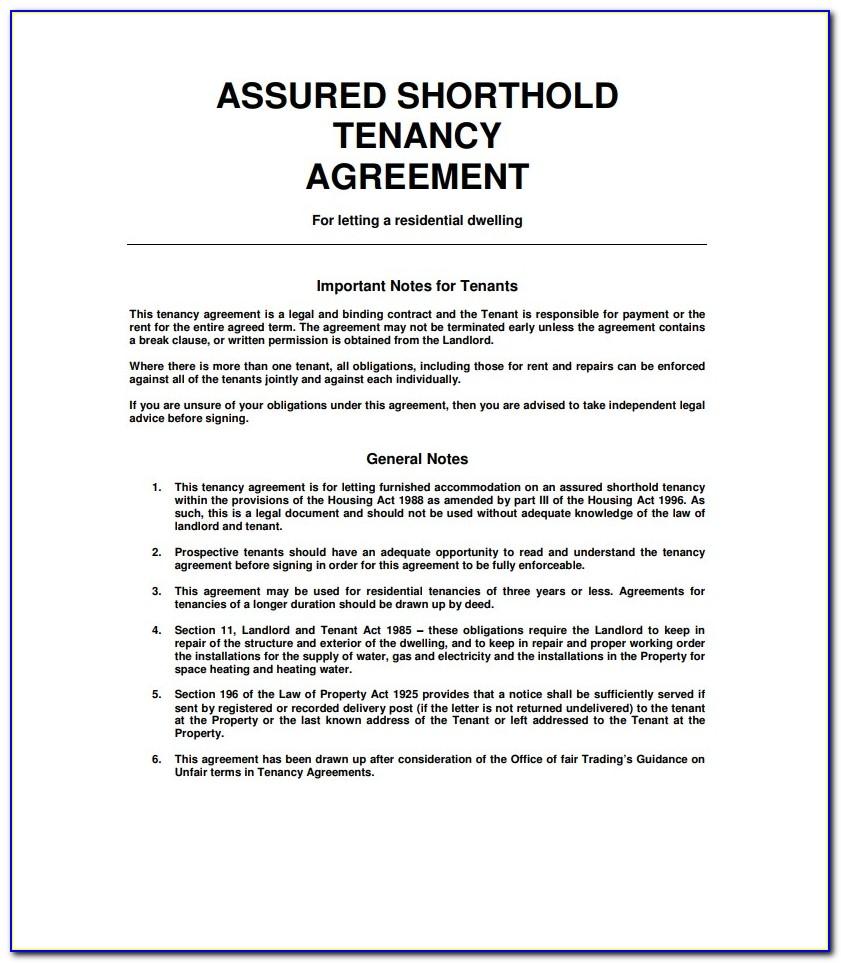 Landlord Tenant Contract Form