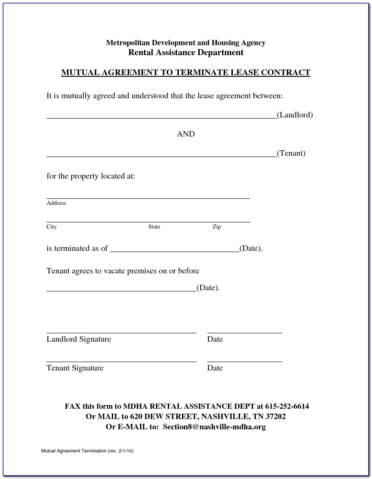 Lease Agreement Between Landlord And Tenant Template