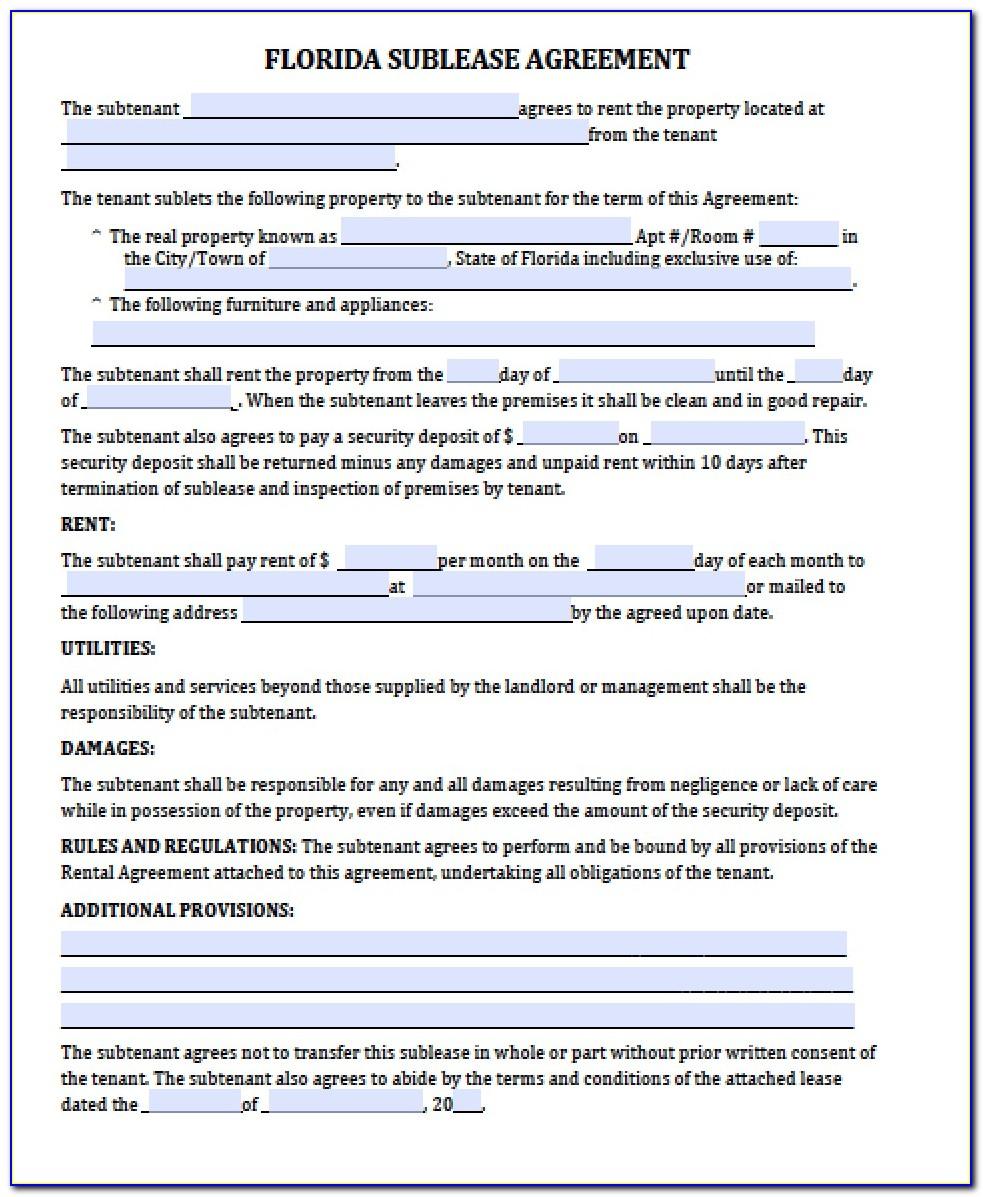 Lease Agreement Sample Word Document