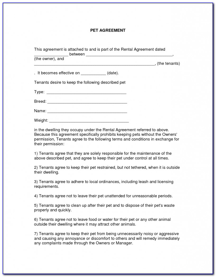 Lease Agreement Template South Africa Pdf