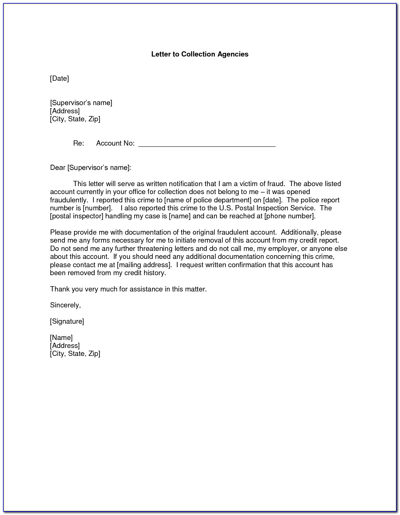 Letter Template For Outstanding Invoices