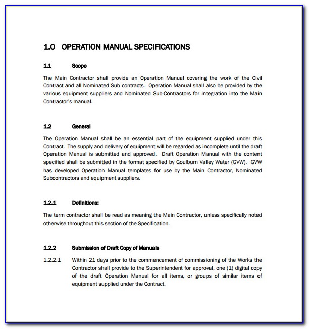 Operations Manual Template For Nonprofit