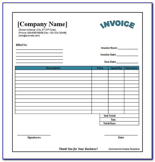 Proforma Invoice Template Free Excel