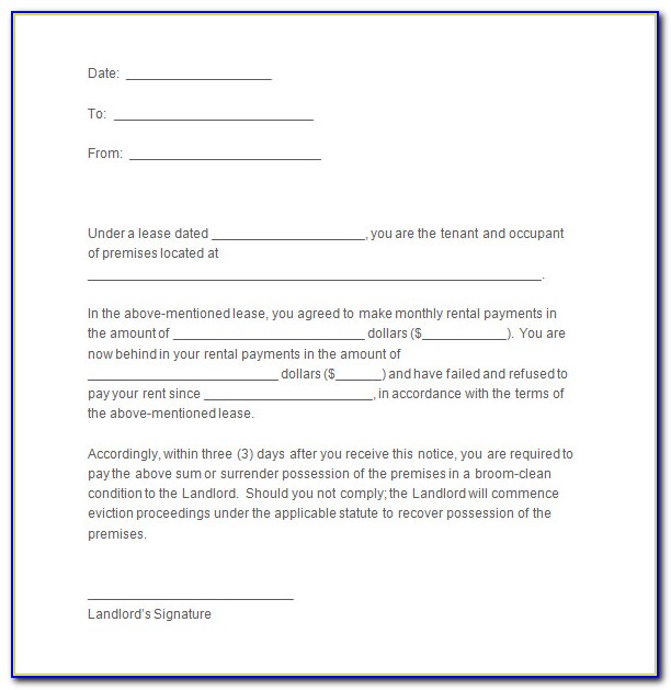 Sample Letter For Notice To Vacate From Tenant To Landlord Uk