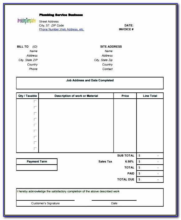 Sample Tax Invoice Word Document