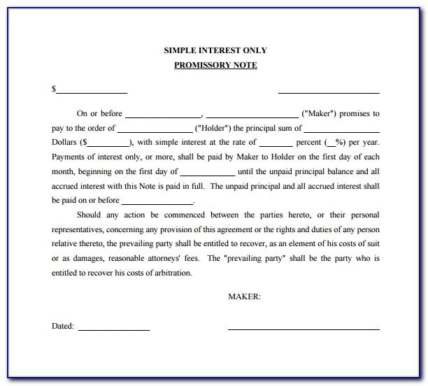 Secured Promissory Note California Template