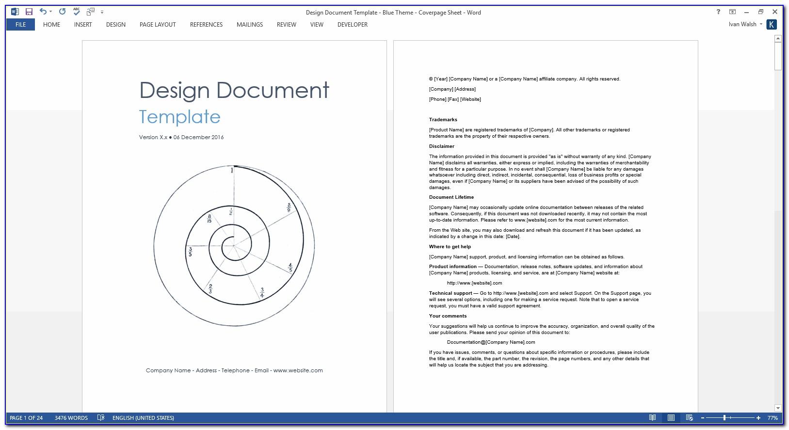 Simple Software Design Document Template