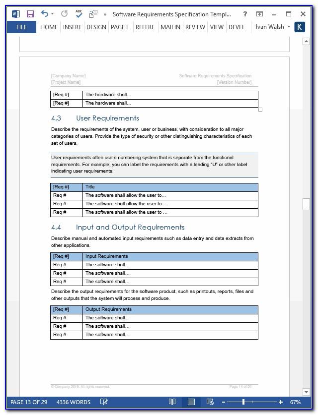 Software Design Specification Template Example
