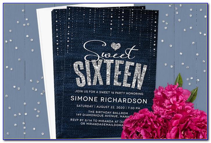 Sweet 16 Invitation Designs