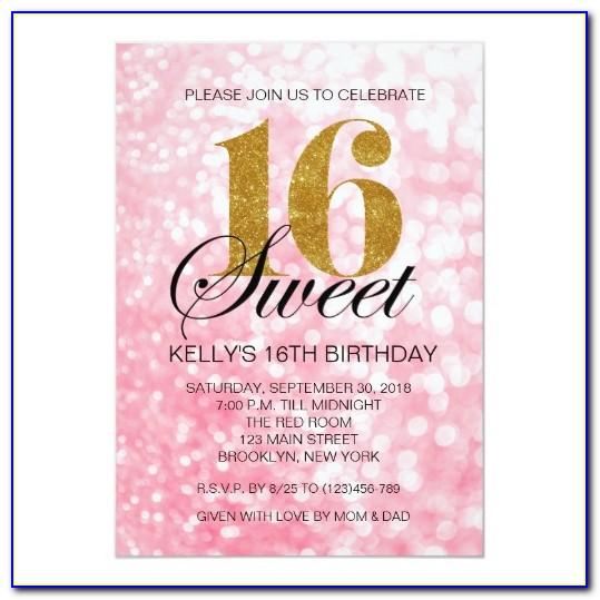 Sweet 16 Invitation Templates Free