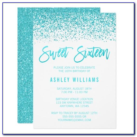 Sweet Sixteen Invitation Cards Birthday Party
