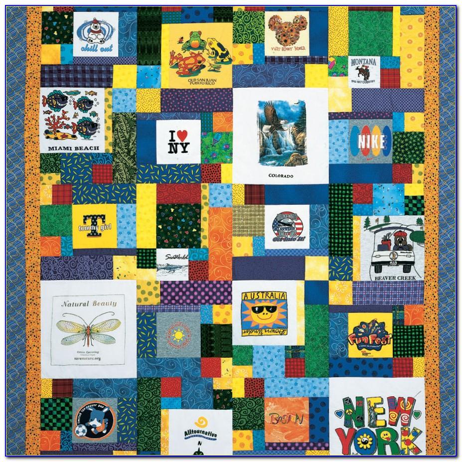 T Shirt Quilt Pattern With Different Size Blocks