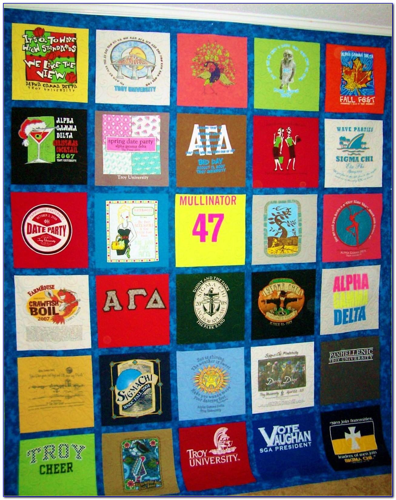 T Shirt Quilt With Sashing Tutorial