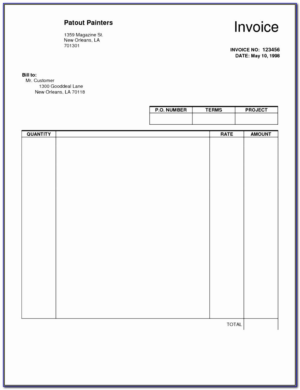 Taxi Invoice Template Excel