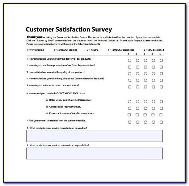 Template Customer Satisfaction Survey Questions