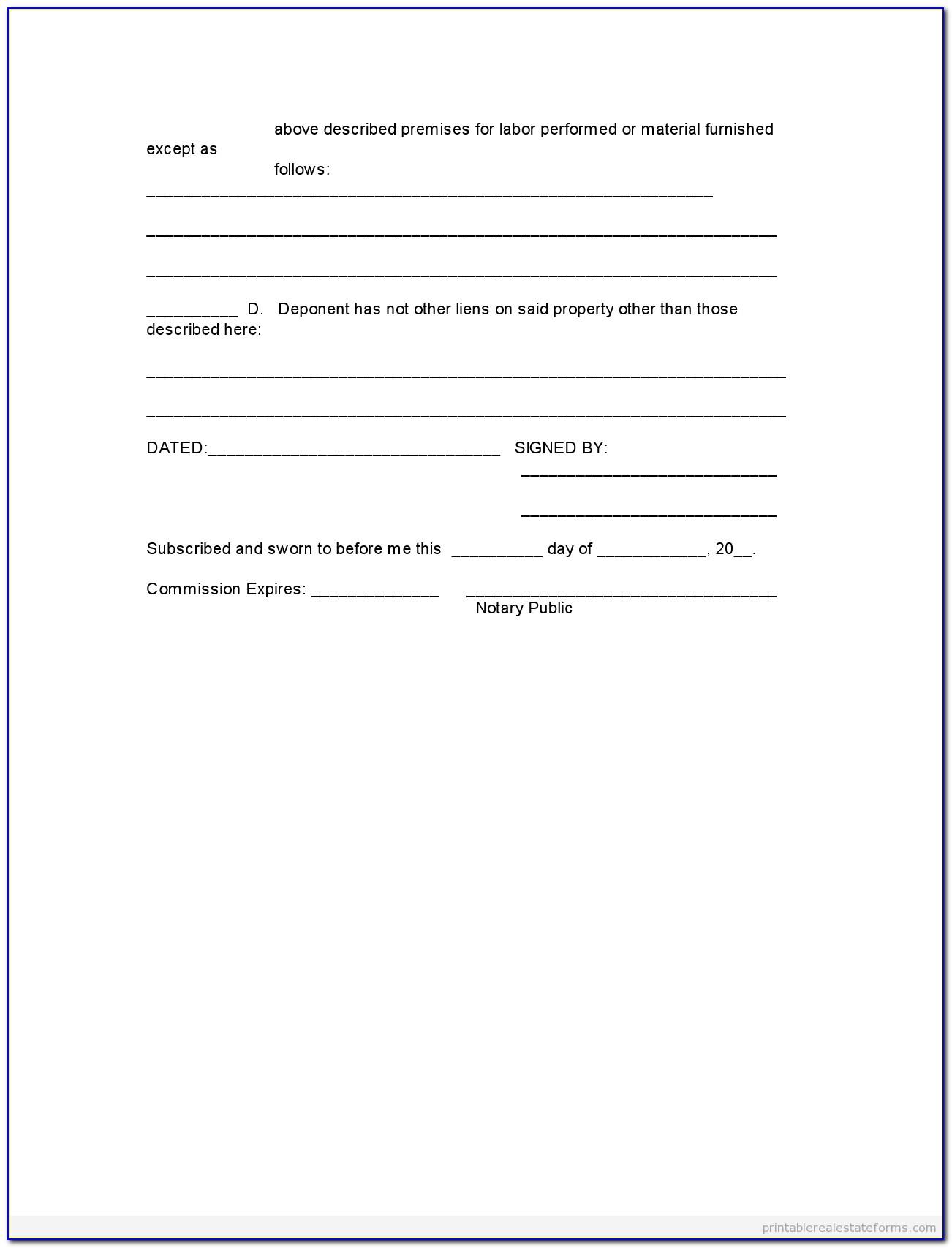 Template For Affidavit Of Support