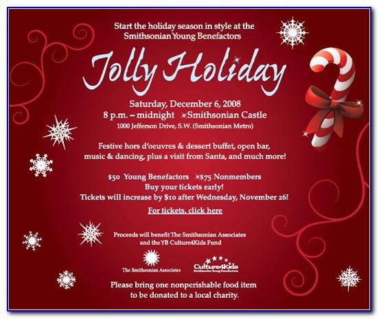 Template For Christmas Invitation Ms Word