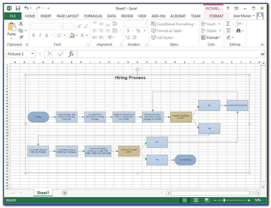 Template For Flow Charts In Excel