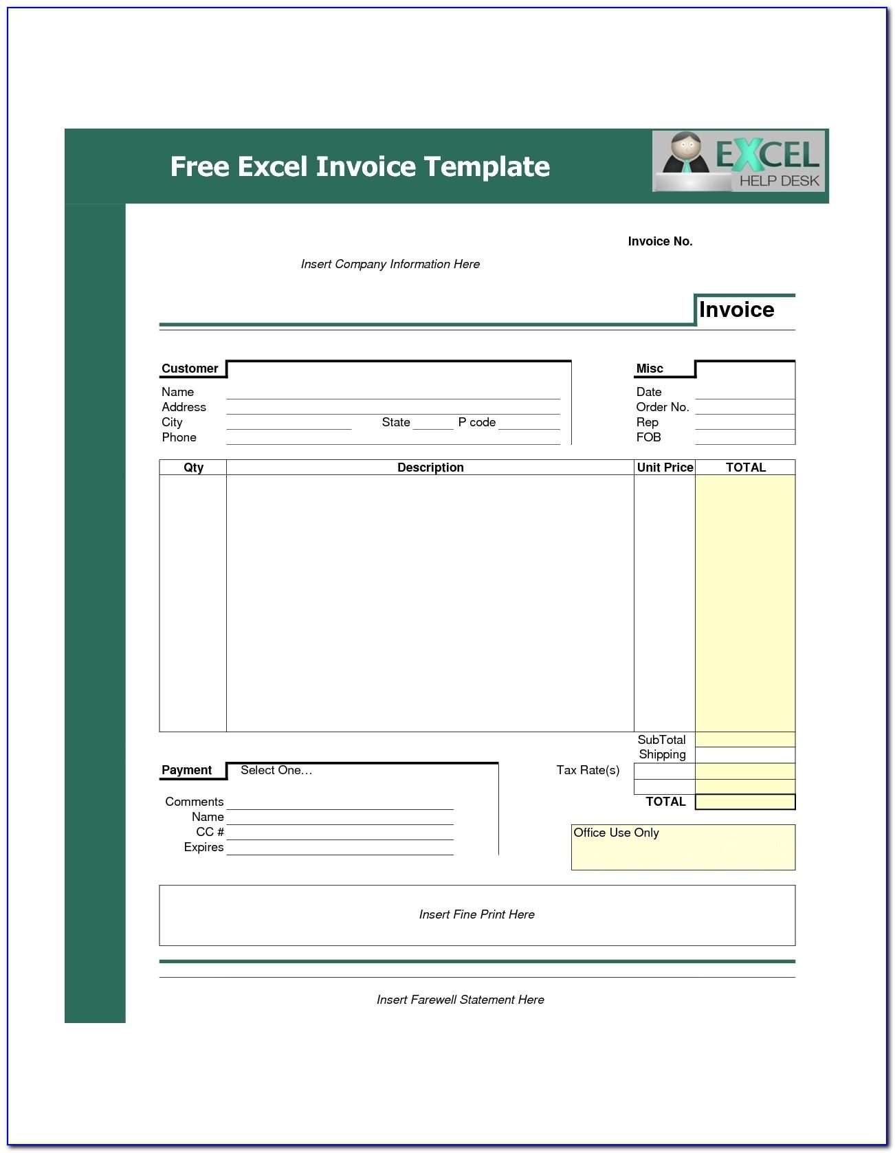 Template For Invoices Mac