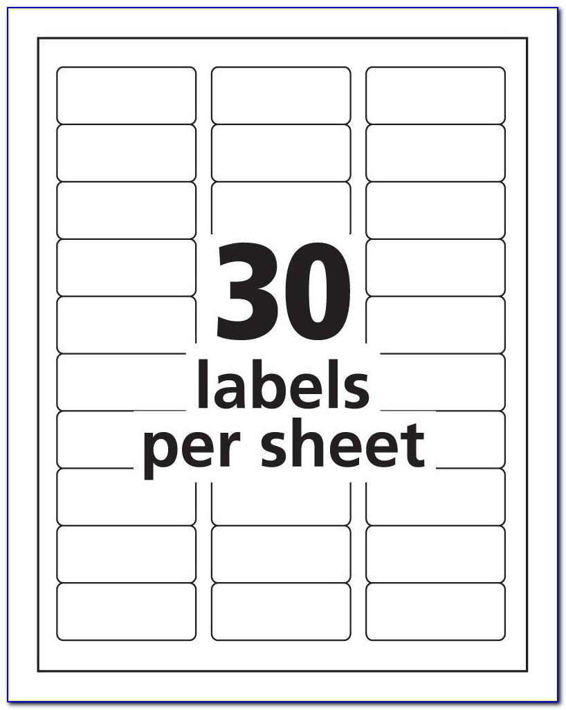 Template For Mailing Labels 30 Per Sheet