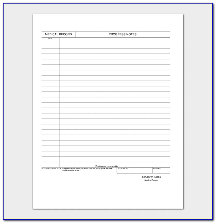 Template For Medical Notes