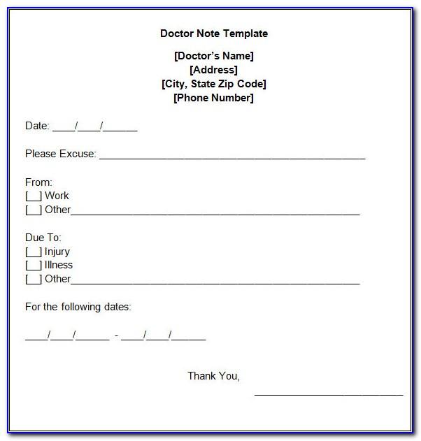 Templates For Doctors Notes Free