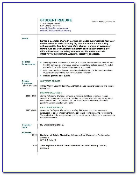 Templates For Job Resumes