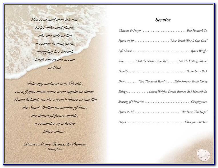 Templates For Military Funeral Programs