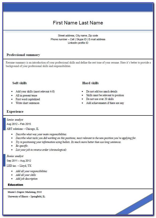 Templates For Resumes 2016