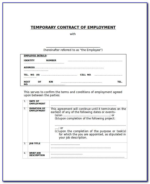Temporary Employment Contract Template Philippines