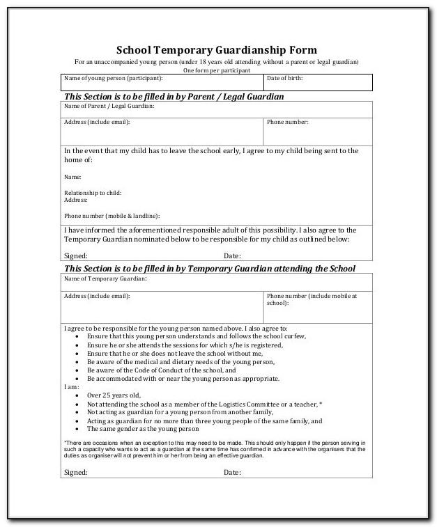 Temporary Medical Power Of Attorney Template