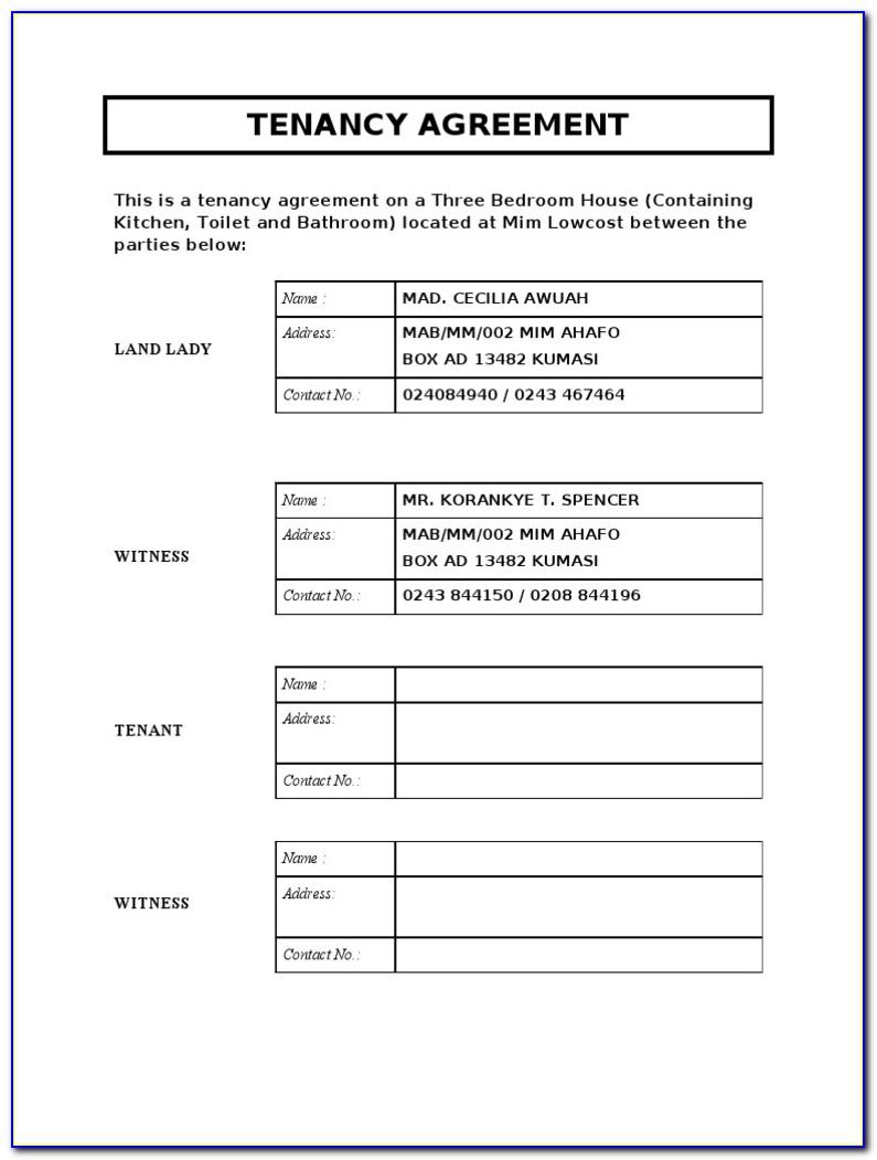 Tenancy Agreement Template Free Download Malaysia
