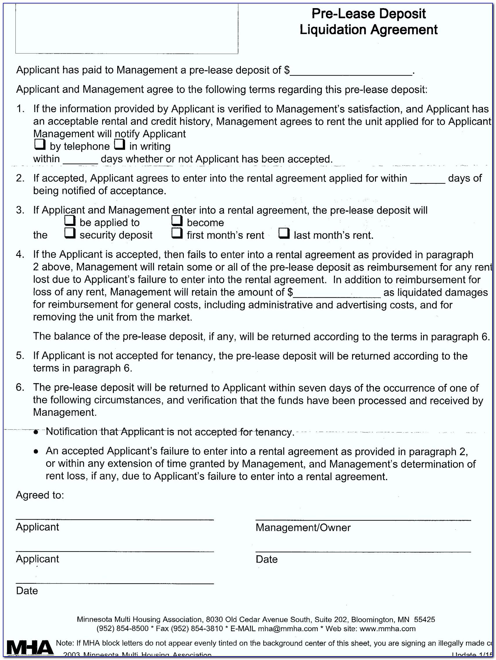 Tenant Contract Form Uk
